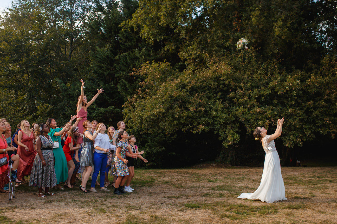 Lancer de bouquet mariage
